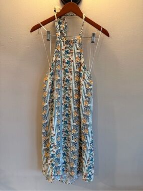 marlo beige multi print wrap dress Rosa Sheer Ankle Gown – Beige main image 1